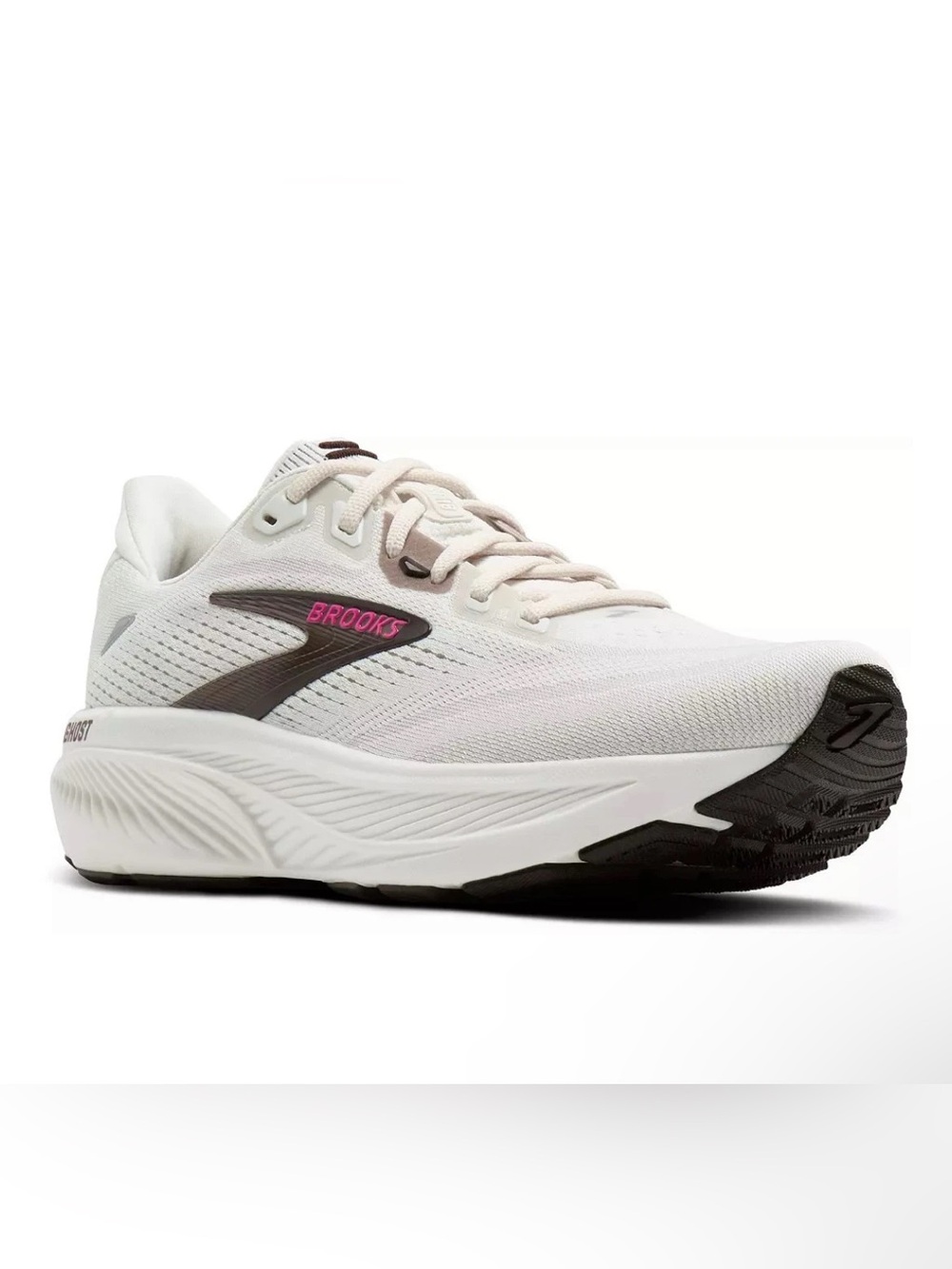Brooks Ghost 18 Women Running Shoes Coconut/Coffee/Fuchsia